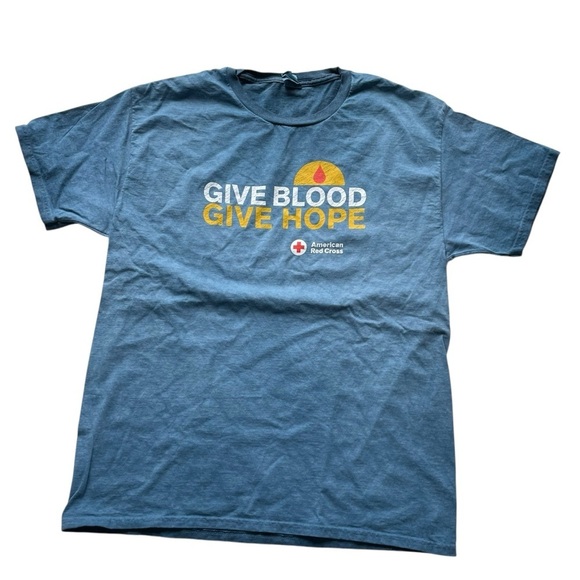 Blood donation Limited Edition T-shirt Pair of 2 Blue Size Large XLarge - Picture 7 of 11